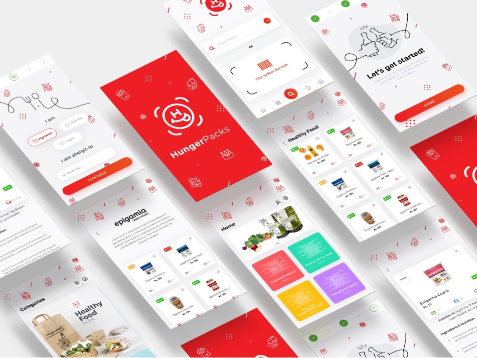 ui ux design idea for app screens