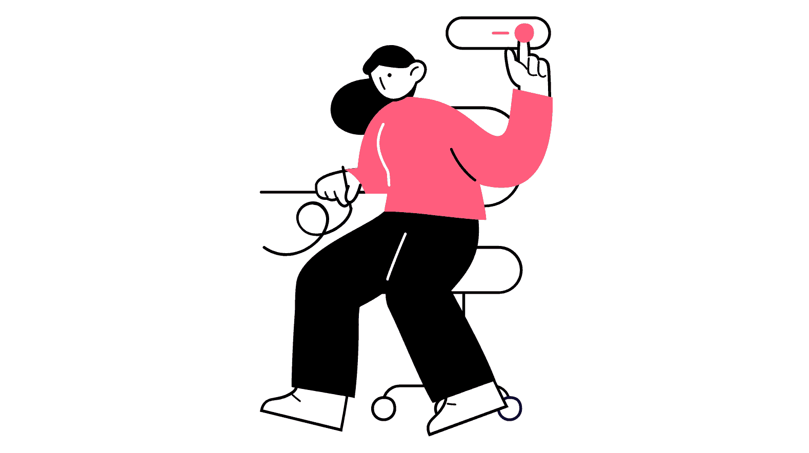 illustration of a lady designing Accessibility guidelines for User Experience Designers