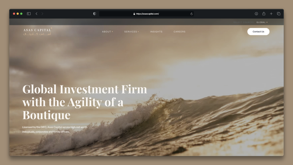 Spotlight: ASAS Capital, AI-Driven Premium UX. Choose an AI-Driven Design Agency in the UAE.