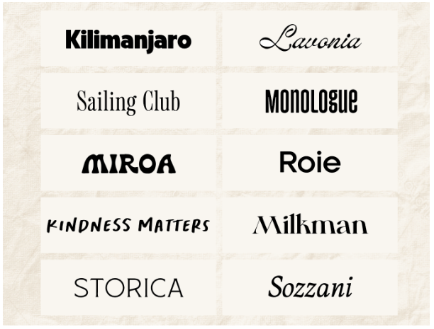 Typography for Explorer Archetype brands