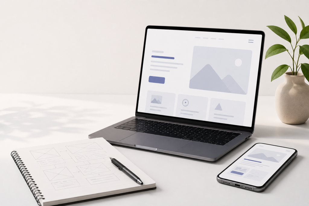 showcasing how UI UX design process help UI Design and Visual Systems